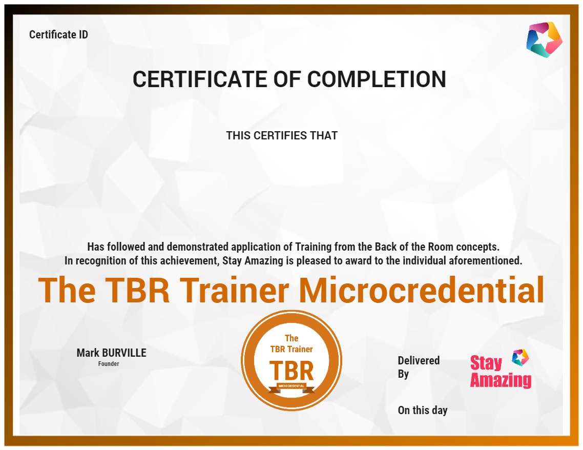 The TBR Trainer Microcredential