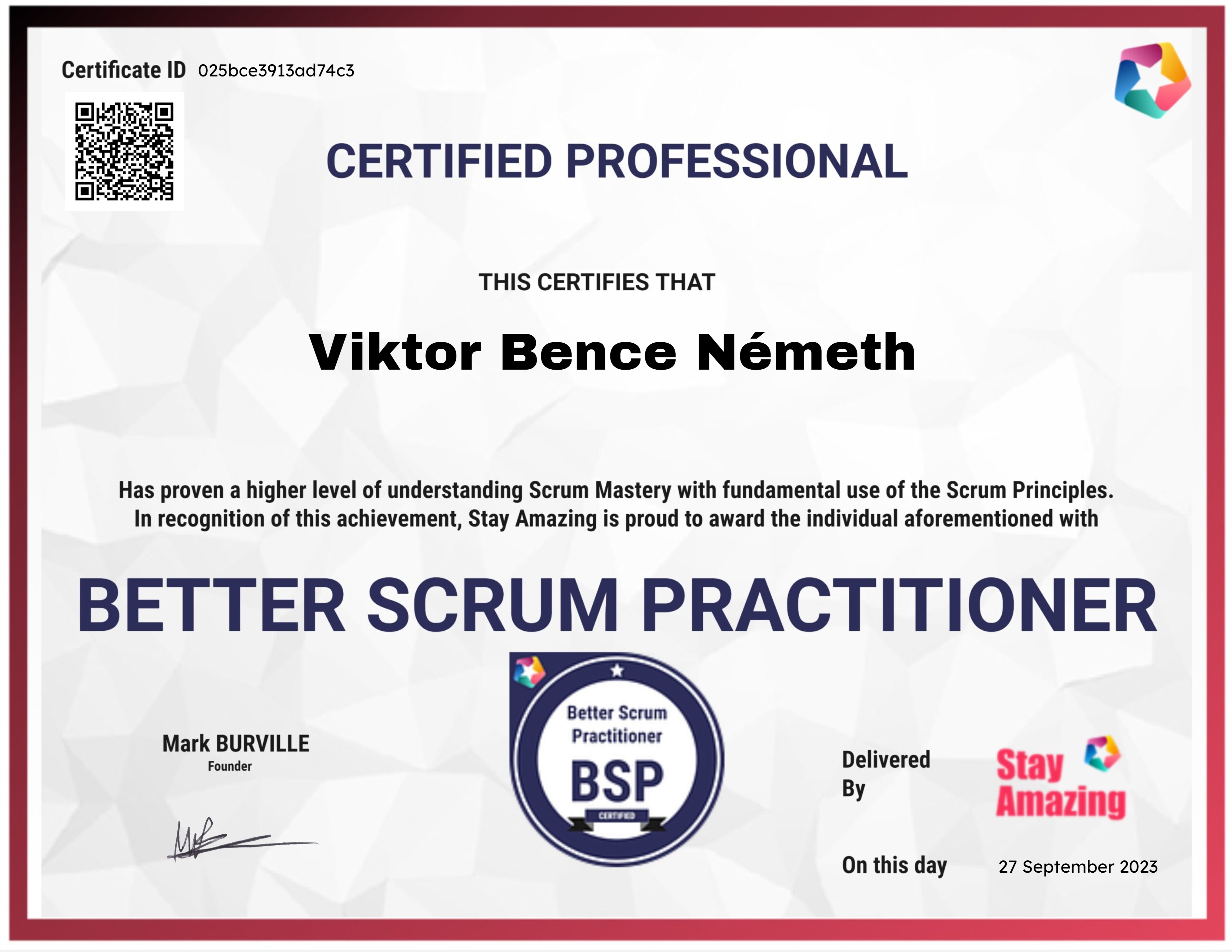 BSP - Better Scrum Practitioner Exam